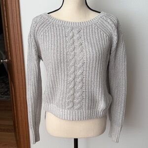Abercrombie & Fitch gray sparkle women’s small cable sweater